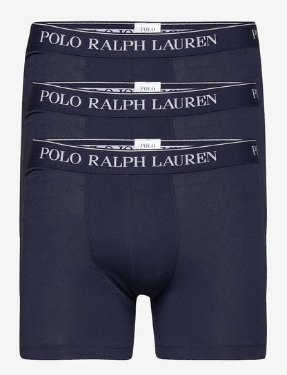 Polo Ralph Lauren Stretch Cotton Boxer Brief 3-Pack herreunderbukser, 3-pack i 3PK CR marineblå/CR marineblå/ CR marineblå
