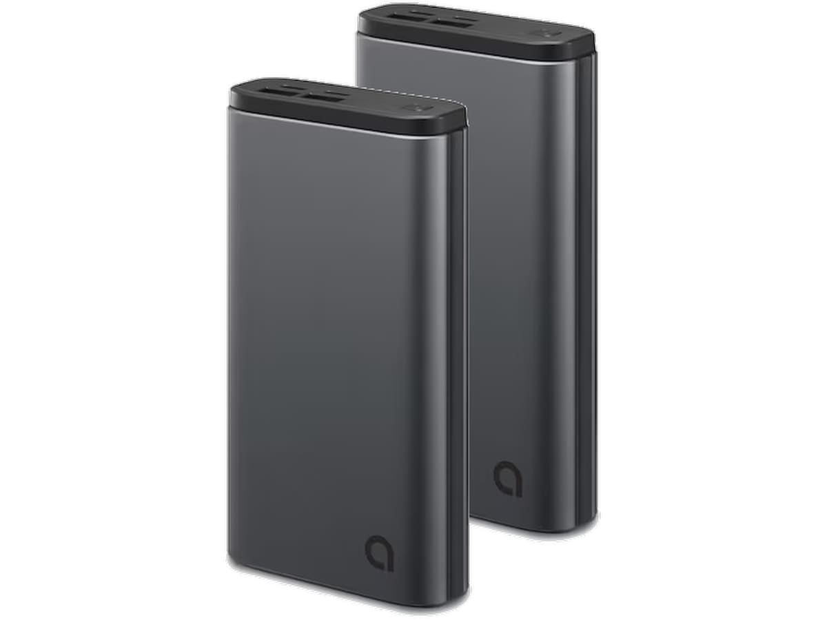 Produktbilde av Andersson Powerbank 20.000 PD/QC 3.0 V2 2 pk (space gray) fra Andersson