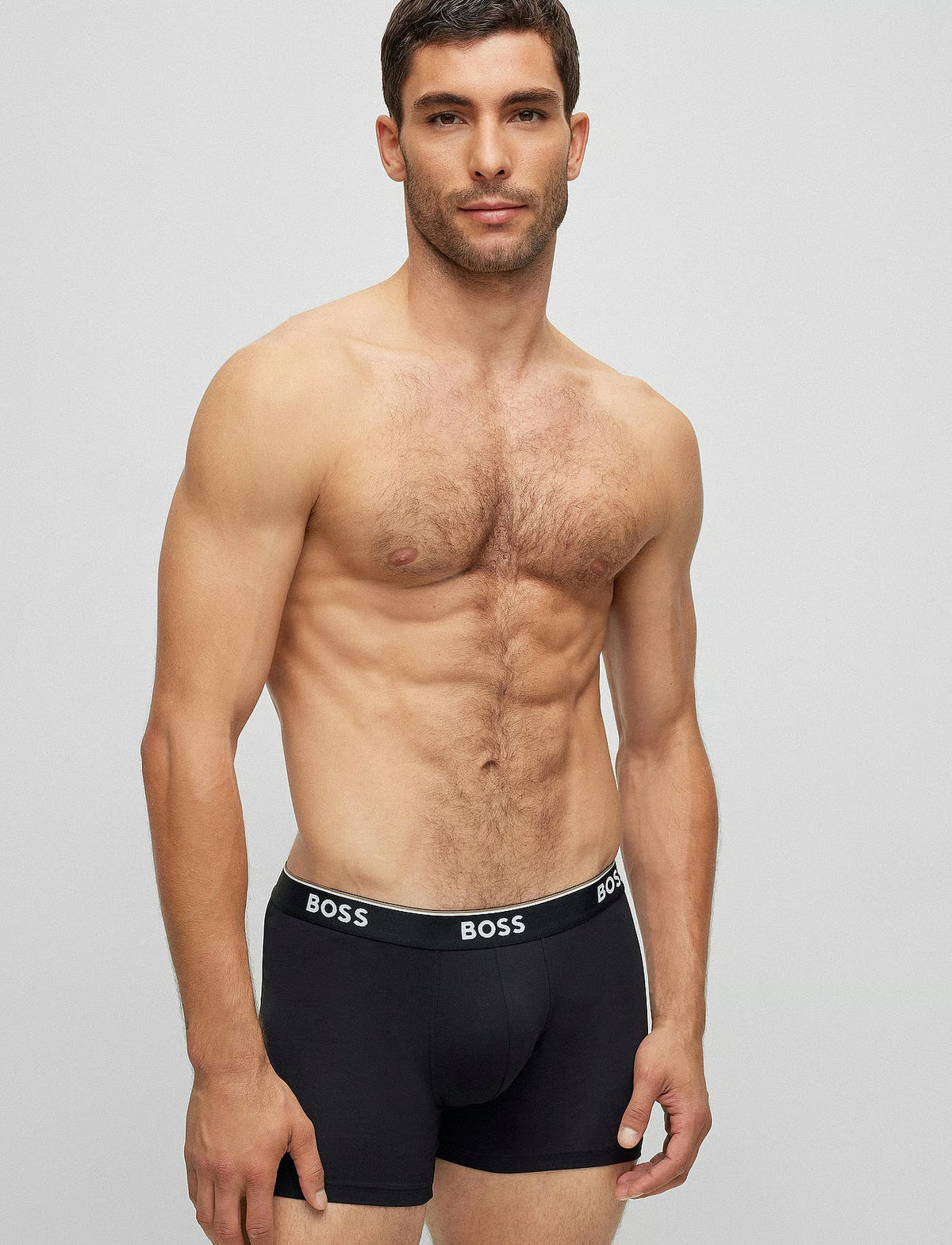 BOSS BoxerBr 3P Power herreunderbukser, 3-pack i Svart